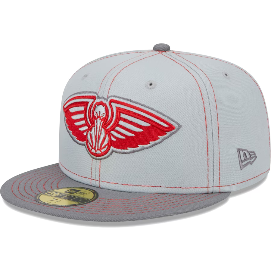 New Era New Orleans Pelicans Gray Color Pop 2023 59FIFTY Fitted Hat