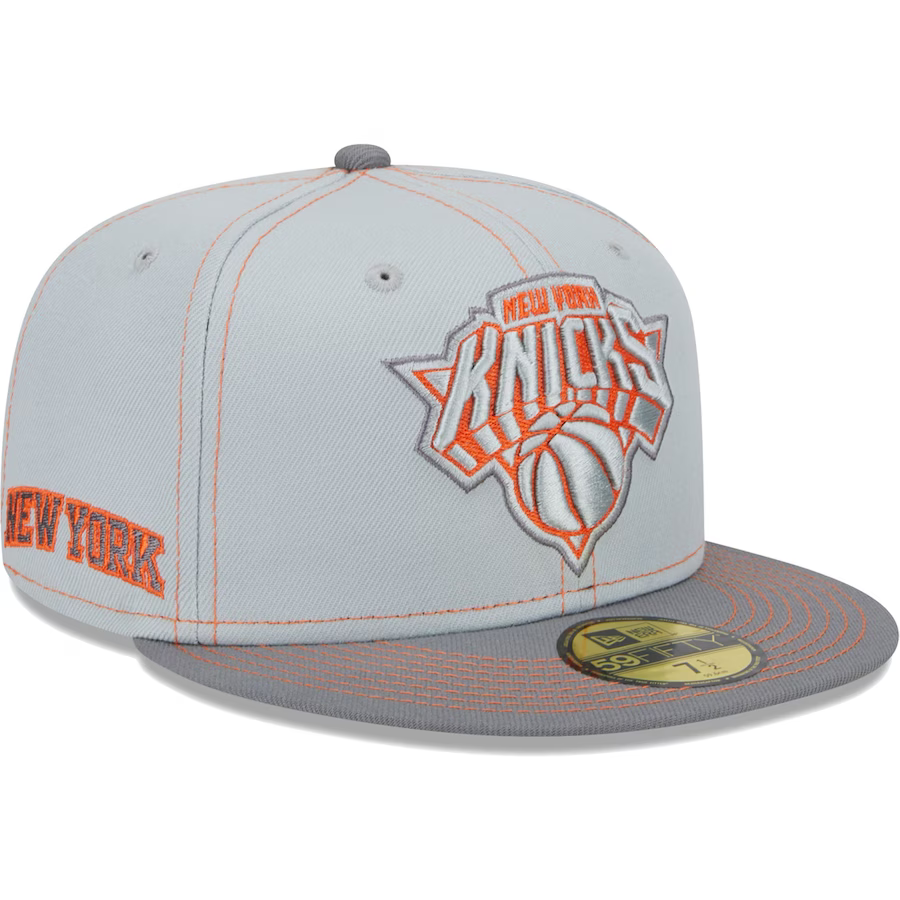 New Era New York Knicks Gray Color Pop 2023 59FIFTY Fitted Hat