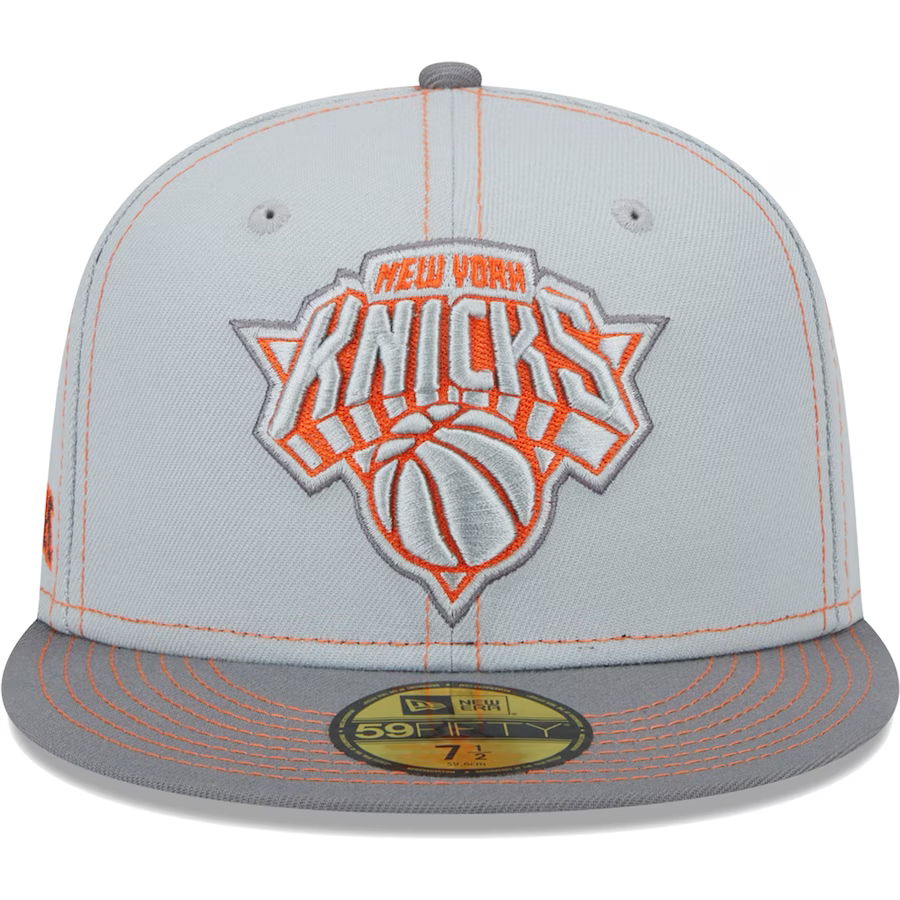 New Era New York Knicks Gray Color Pop 2023 59FIFTY Fitted Hat