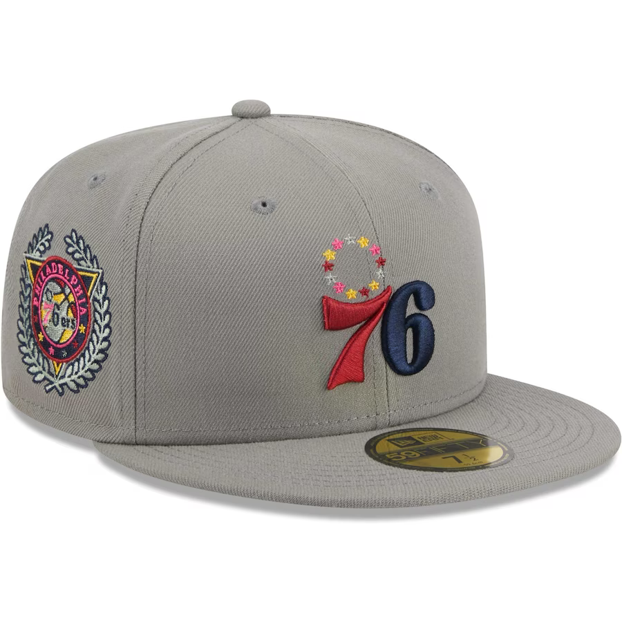 New Era Philadelphia 76ers Gray Color Pack 2023 59FIFTY Fitted Hat