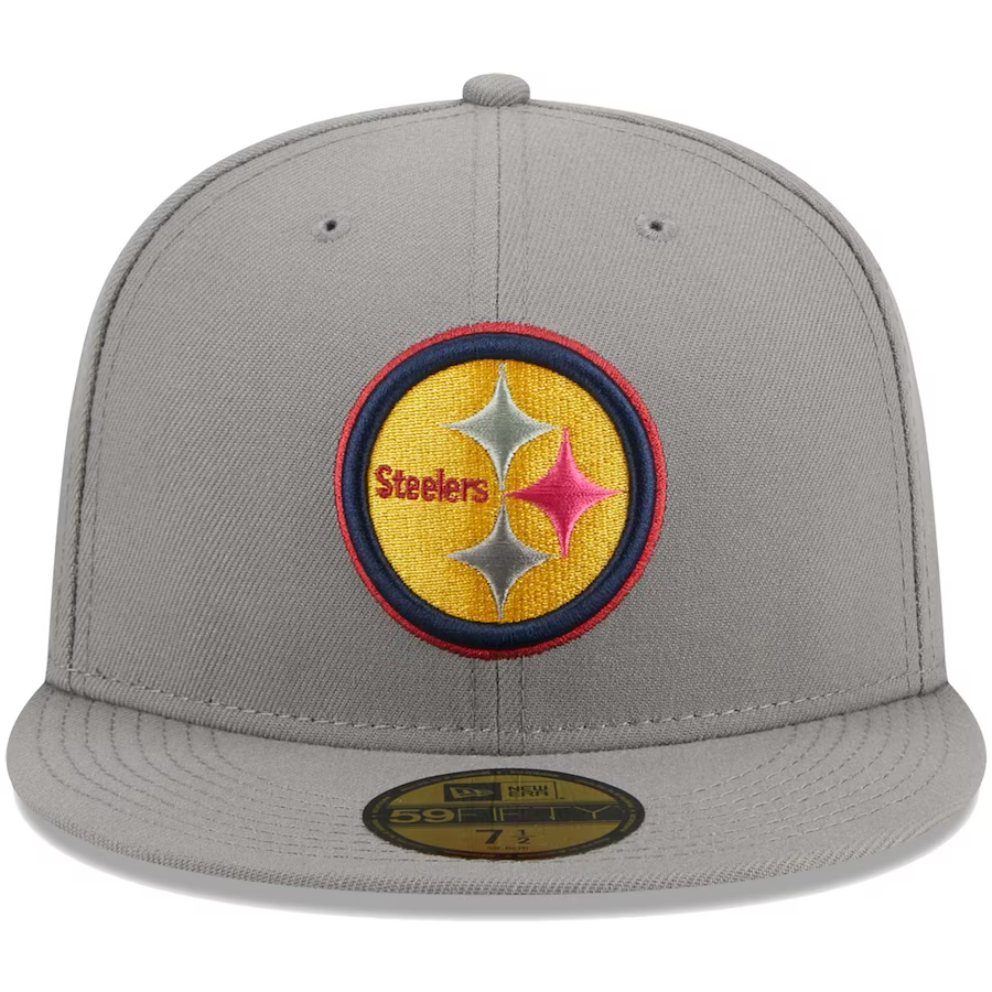 New Era Pittsburgh Steelers Gray Color Pack 2023 59FIFTY Fitted Hat