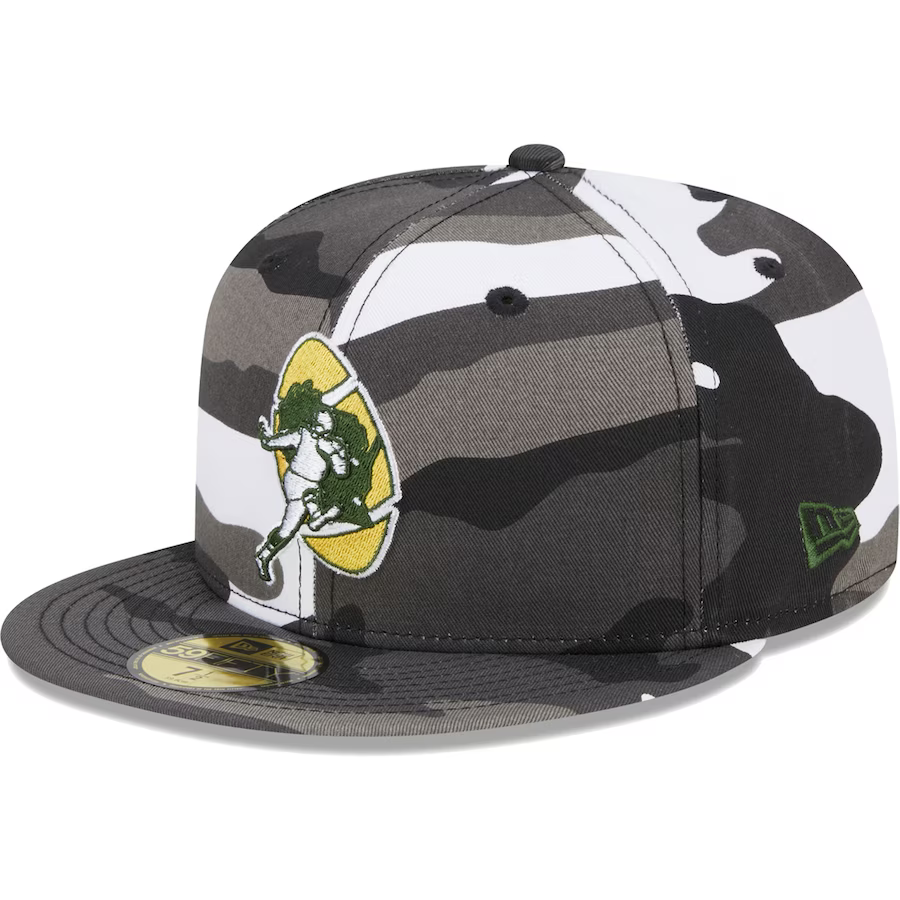 New Era Green Bay Packers Urban Grey Camo 2023 59FIFTY Fitted Hat