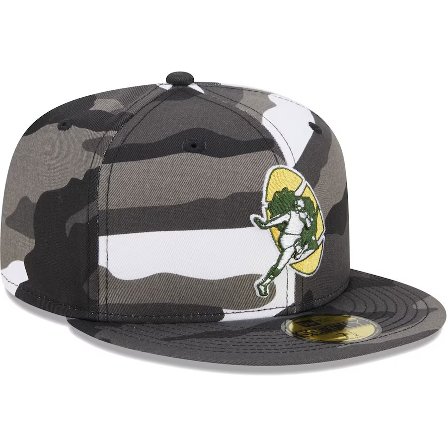 New Era Green Bay Packers Urban Grey Camo 2023 59FIFTY Fitted Hat