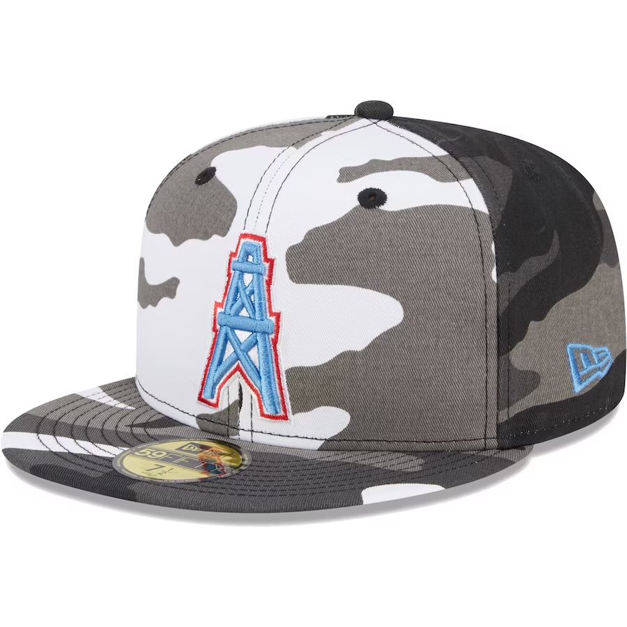 New Era Houston Oilers Urban Grey Camo 2023 59FIFTY Fitted Hat