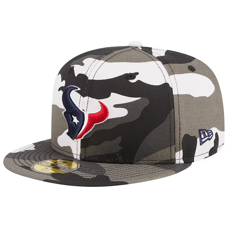 Texans Rivals Hats New Era Houston Texans Urban Grey Camo 2023 59FIFTY Fitted Hat