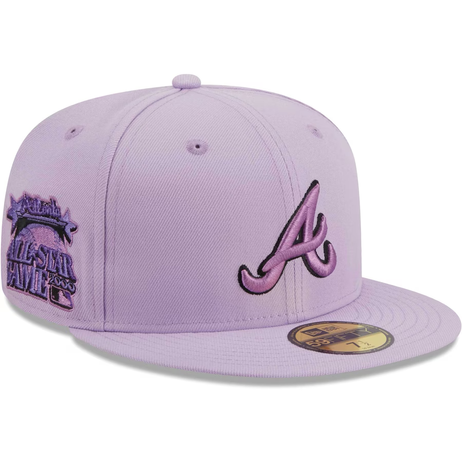 New Era Atlanta Braves Lavender 2023 59FIFTY Fitted Hat