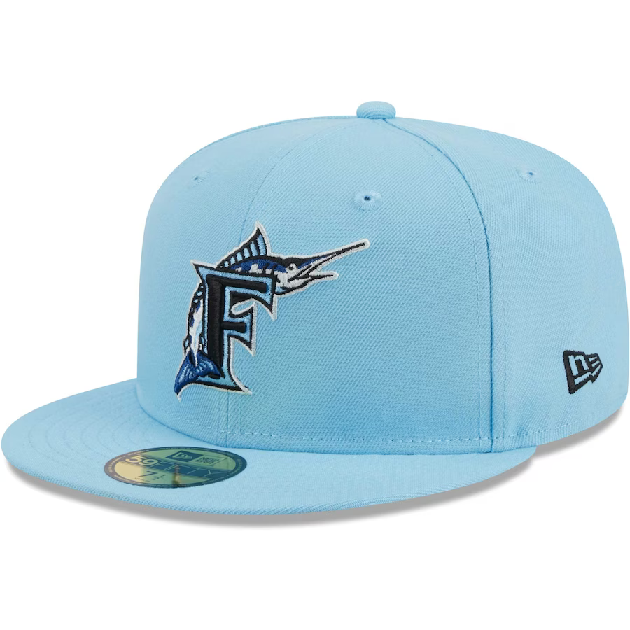 New Era Florida Marlins Light Blue/Navy 2023 59FIFTY Fitted Hat