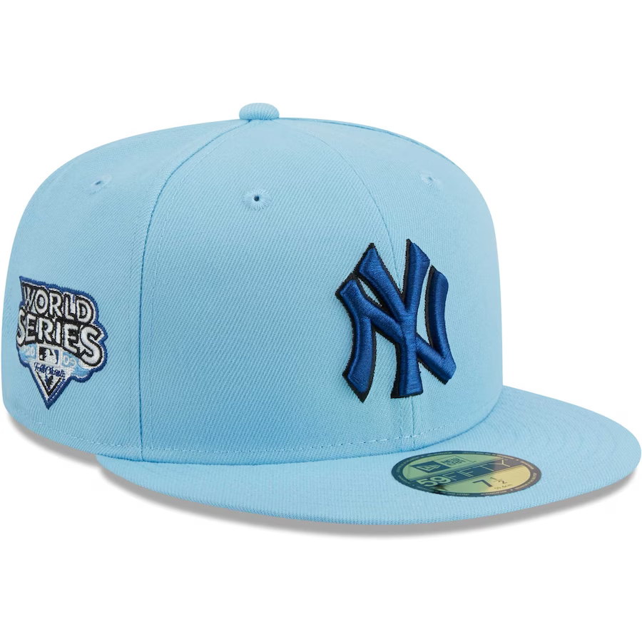 New Era New York Yankees Pin Stripe 59FIFTY Men's Fitted Hat White-Blue-Red 70715011 (Size 7 1/4)