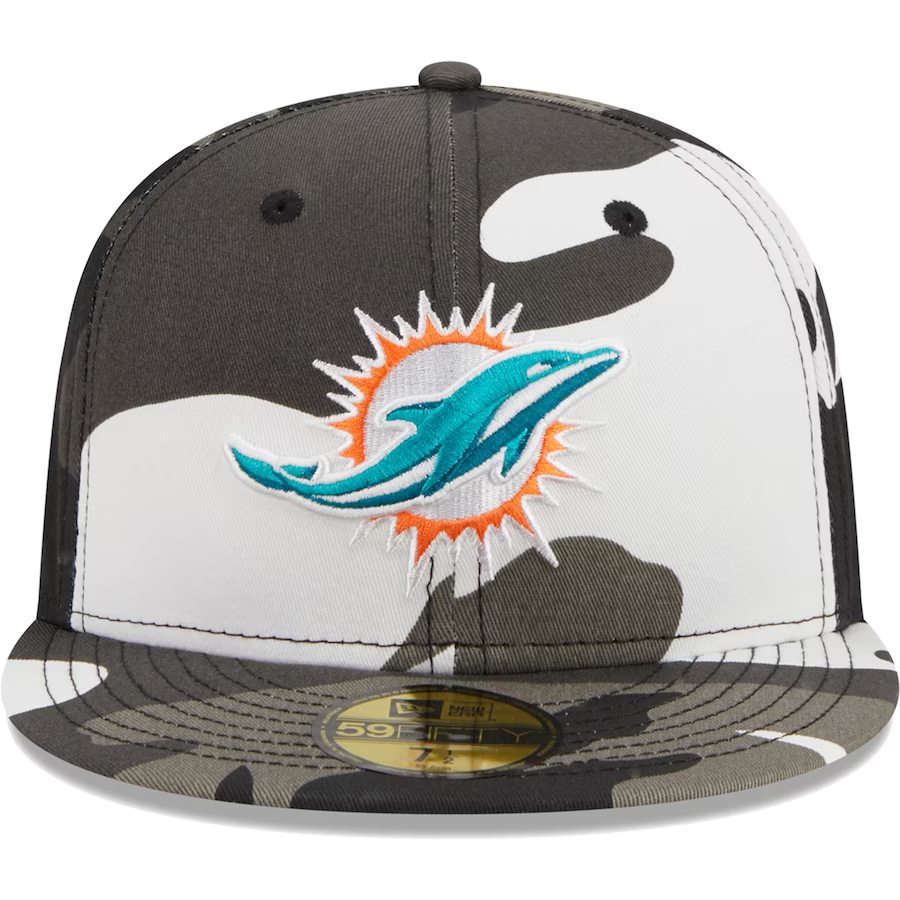 New Era Miami Dolphins Urban Grey Camo 2023 59FIFTY Fitted Hat
