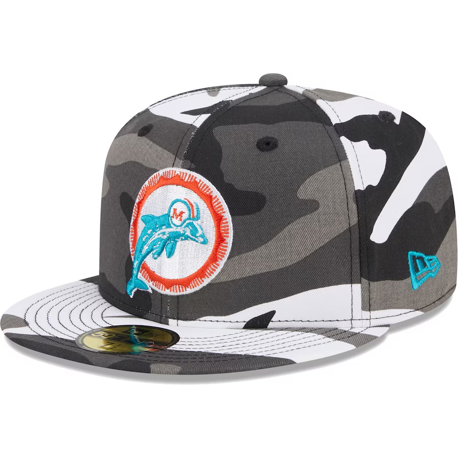 New Era Miami Dolphins ALT Urban Grey Camo 2023 59FIFTY Fitted Hat