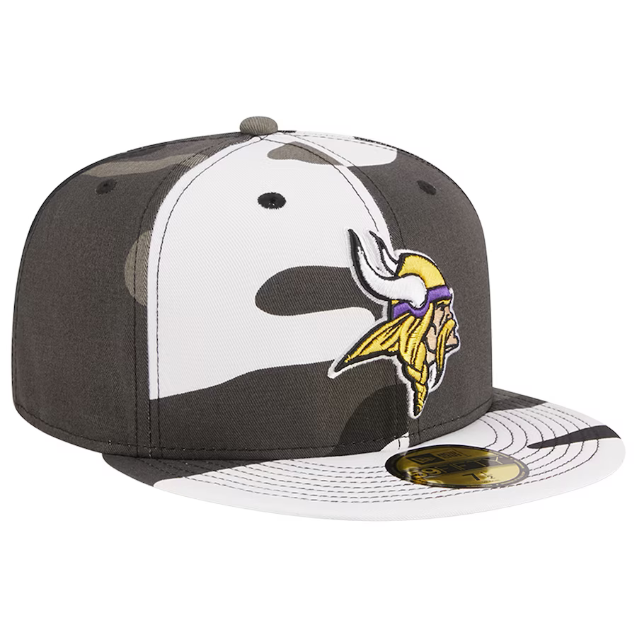 New Era Minnesota Vikings Urban Grey Camo 2023 59FIFTY Fitted Hat