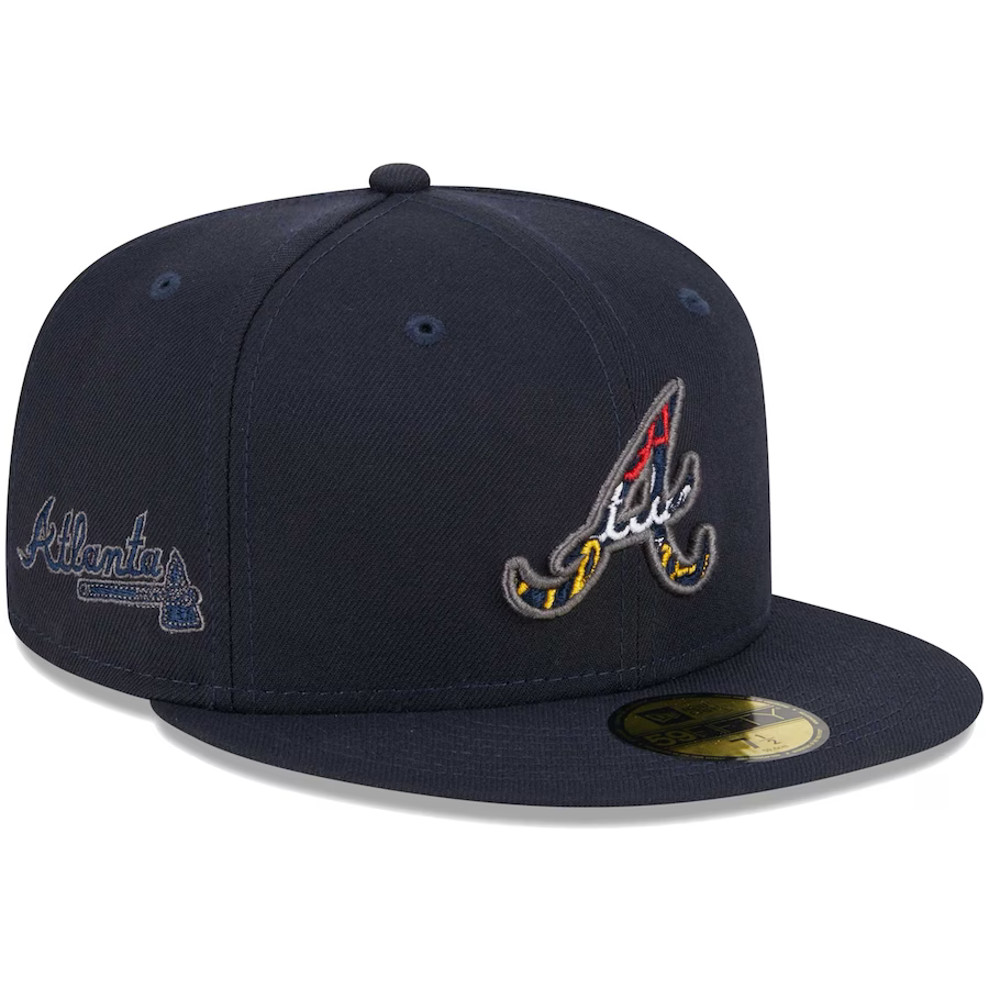 Script Hats New Era Atlanta Braves Script Fill 2023 59FIFTY Fitted Hat