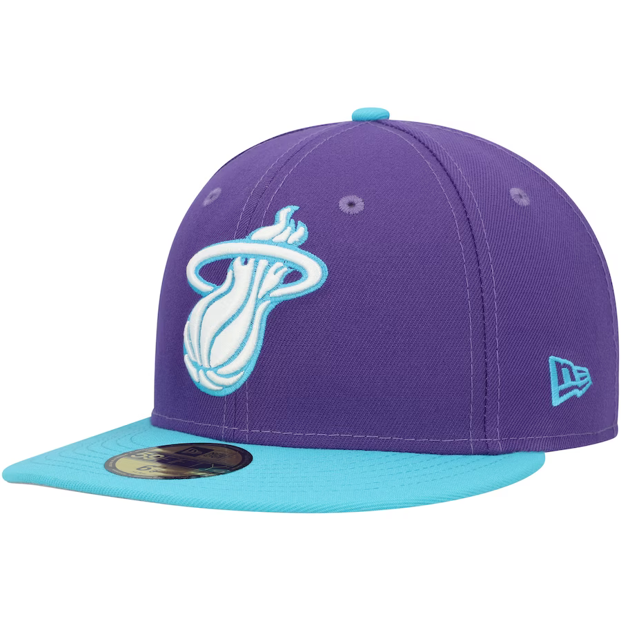 New Era Miami Heat Purple Vice 2023 59FIFTY Fitted Hat