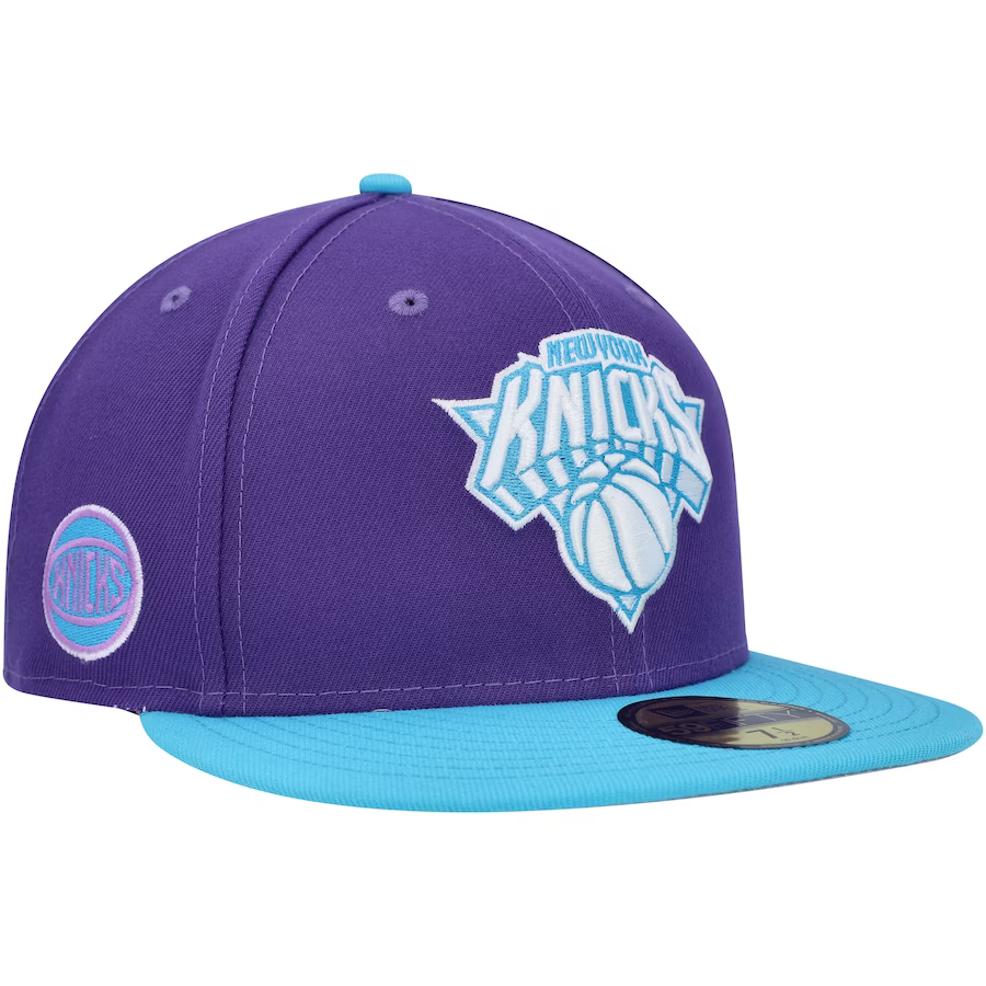 New Era New York Knicks Purple Vice 2023 59FIFTY Fitted Hat