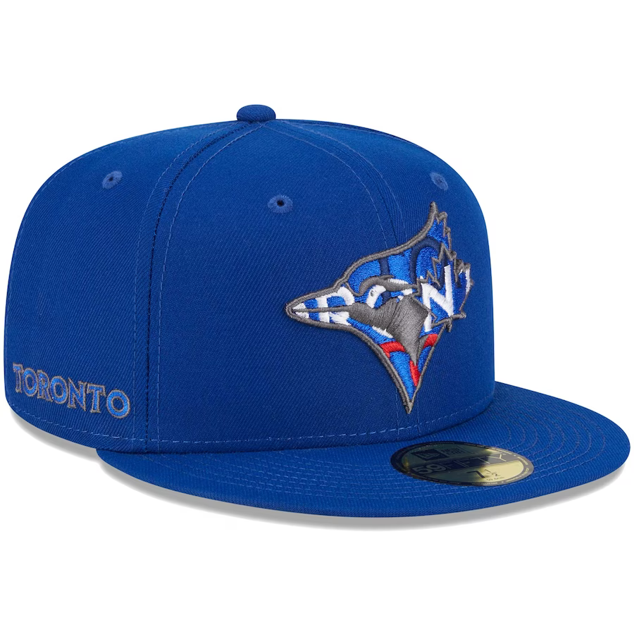 Men's Toronto Blue Jays New Era Gray Storm Tonal 59FIFTY Fitted Hat