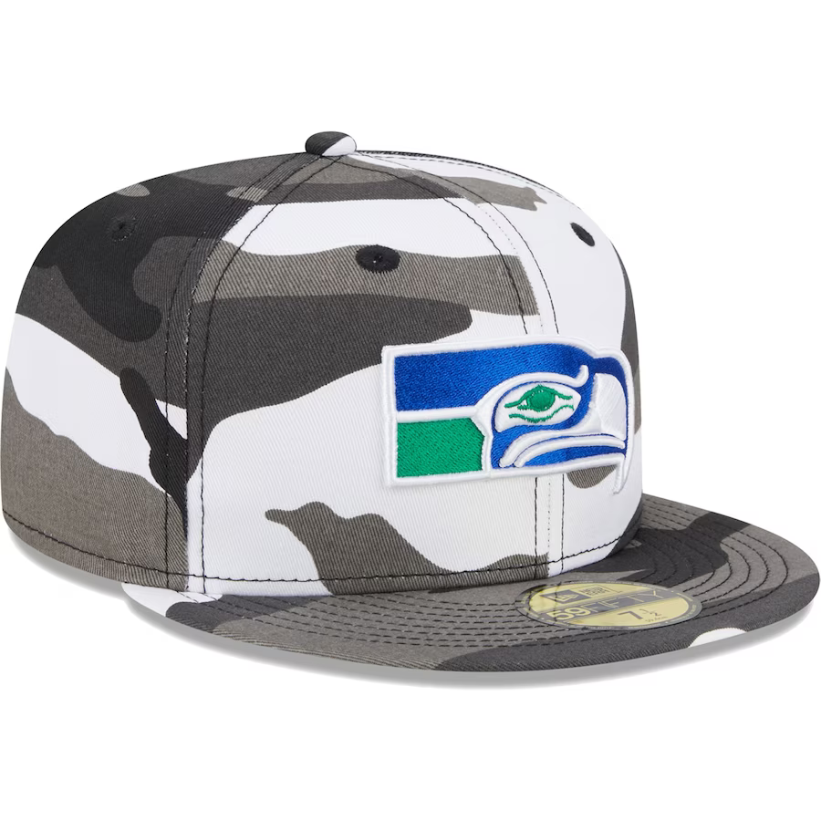 New Era Seattle Seahawks Urban Grey Camo 2023 59FIFTY Fitted Hat