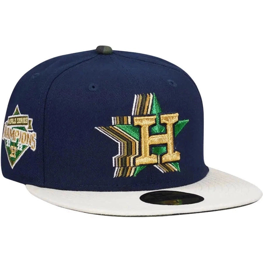 New Era Houston Astros 2022 World Champions Faded Metallic/Navy 59FIFTY Fitted Hat