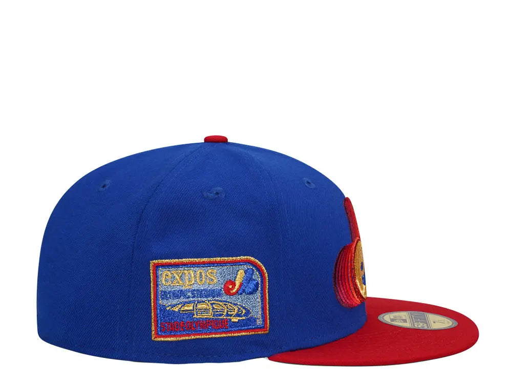 Expos Rust Hat New Era Montreal Expos Olympic Stadium Faded Gold 59FIFTY Fitted Hat