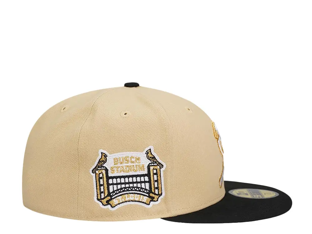 New Era St. Louis Cardinals Busch Stadium Vegas Gold/ Black 59FIFTY Fitted Hat