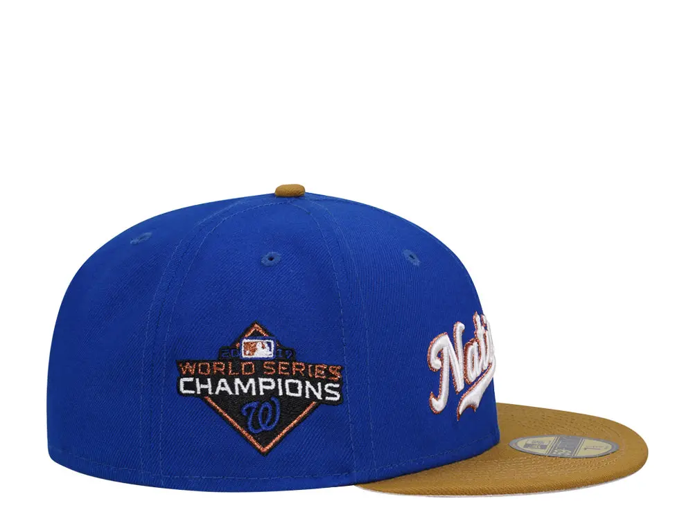 New Era Washington Nationals 2019 World Series Champions Blue/Brown 59FIFTY Fitted Hat
