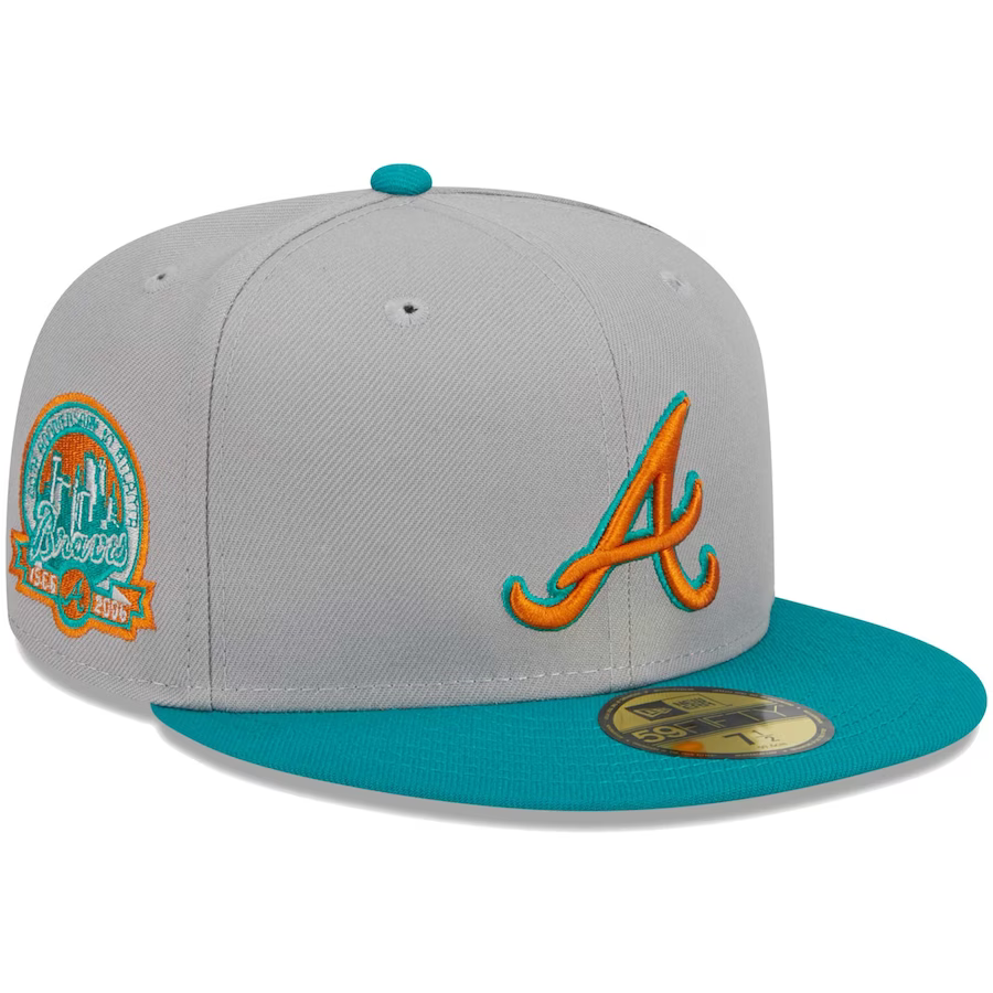 New Era Atlanta Braves Gray/Teal 2023 59FIFTY Fitted Hat