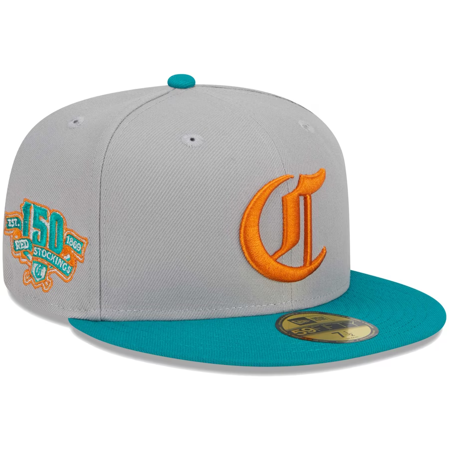 New Era Cincinnati Reds Gray/Teal 2023 59FIFTY Fitted Hat