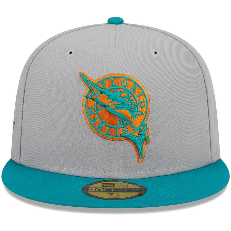 New Era Florida Marlins Gray/Teal 2023 59FIFTY Fitted Hat