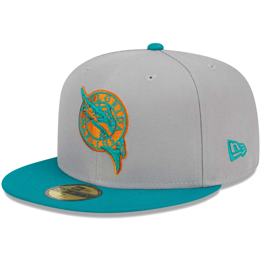 New Era Florida Marlins Gray/Teal 2023 59FIFTY Fitted Hat