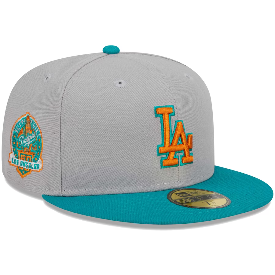 New Era Los Angeles Dodgers Gray/Teal 2023 59FIFTY Fitted Hat