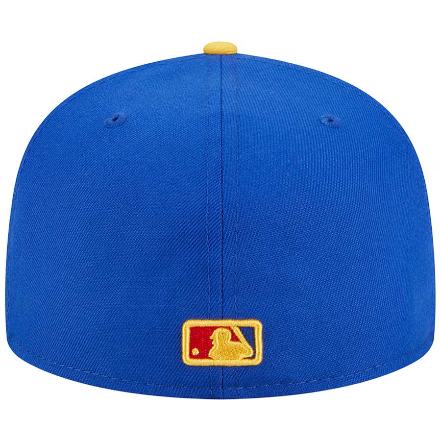 New Era Atlanta Braves Blue/Yellow Empire 2023 59FIFTY Fitted Hat