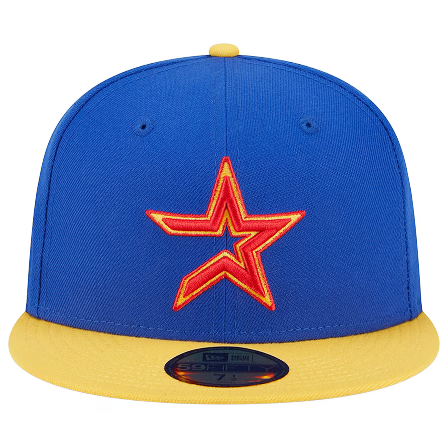 New Era Houston Astros Blue/Yellow Empire 2023 59FIFTY Fitted Hat