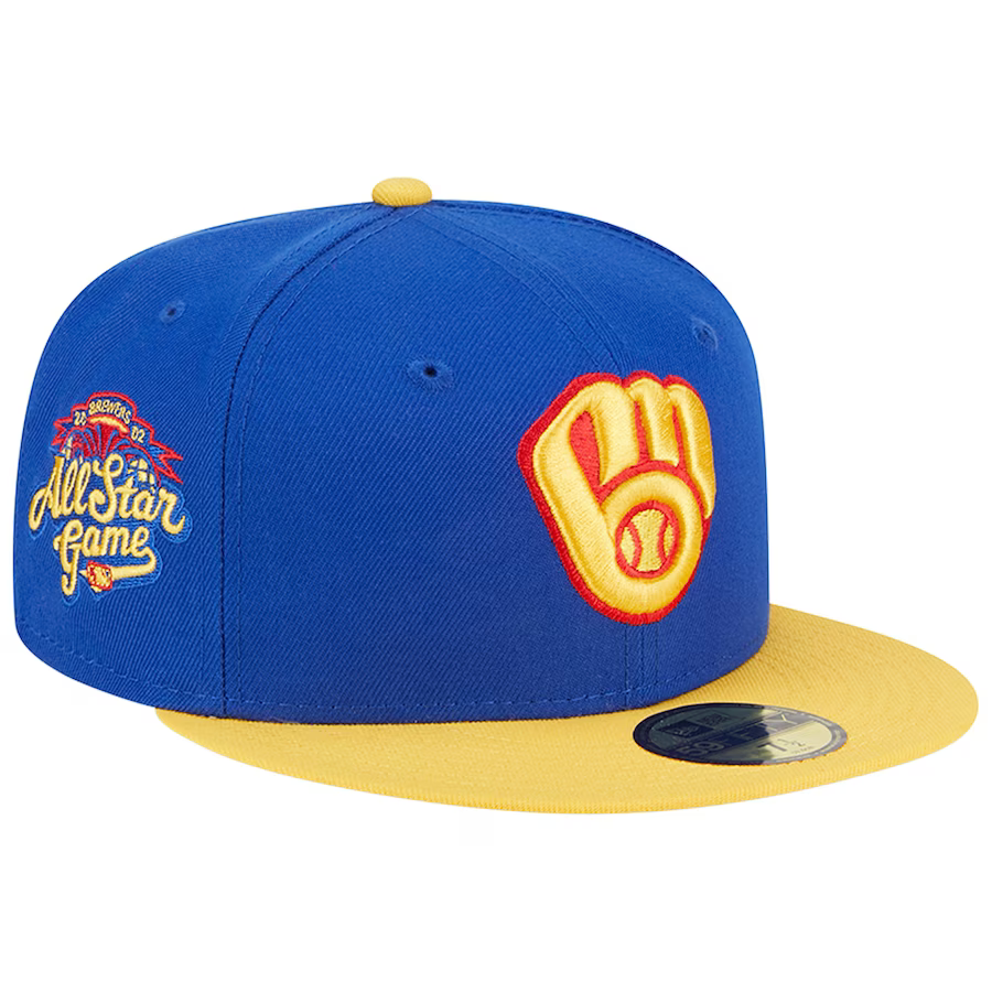 New Era Milwaukee Brewers Blue/Yellow Empire 2023 59FIFTY Fitted Hat