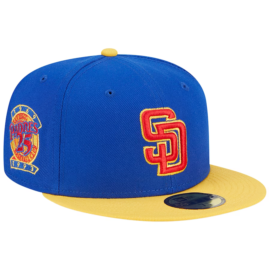 New Era San Diego Padres Blue/Yellow Empire 2023 59FIFTY Fitted Hat