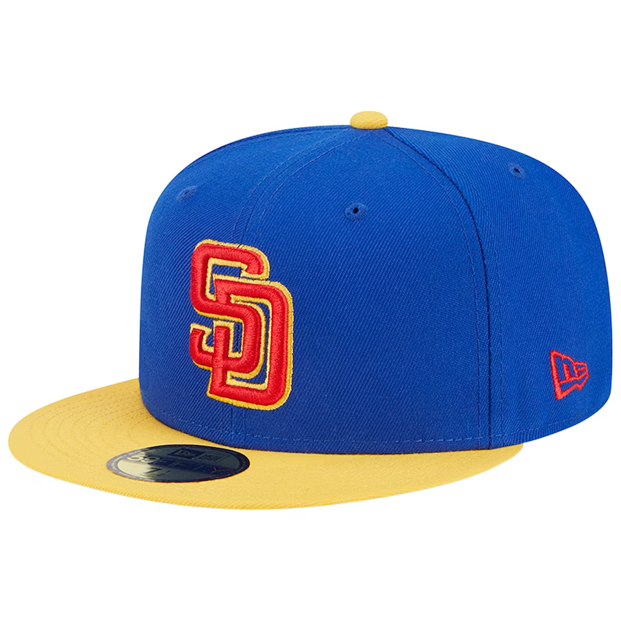 New Era San Diego Padres Blue/Yellow Empire 2023 59FIFTY Fitted Hat