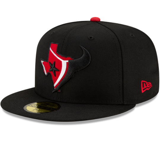 Texans Rivals Hats New Era Houston Texans State Logo Reflect Fitted Hat