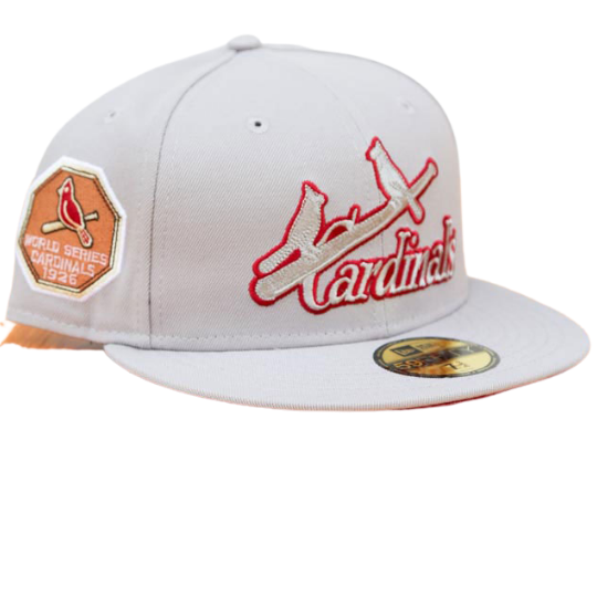 New Era St Louis Cardinals Grey/Red 1926 Fitted Hat w/ Air Jordan 4 Retro 'White Oreo'
