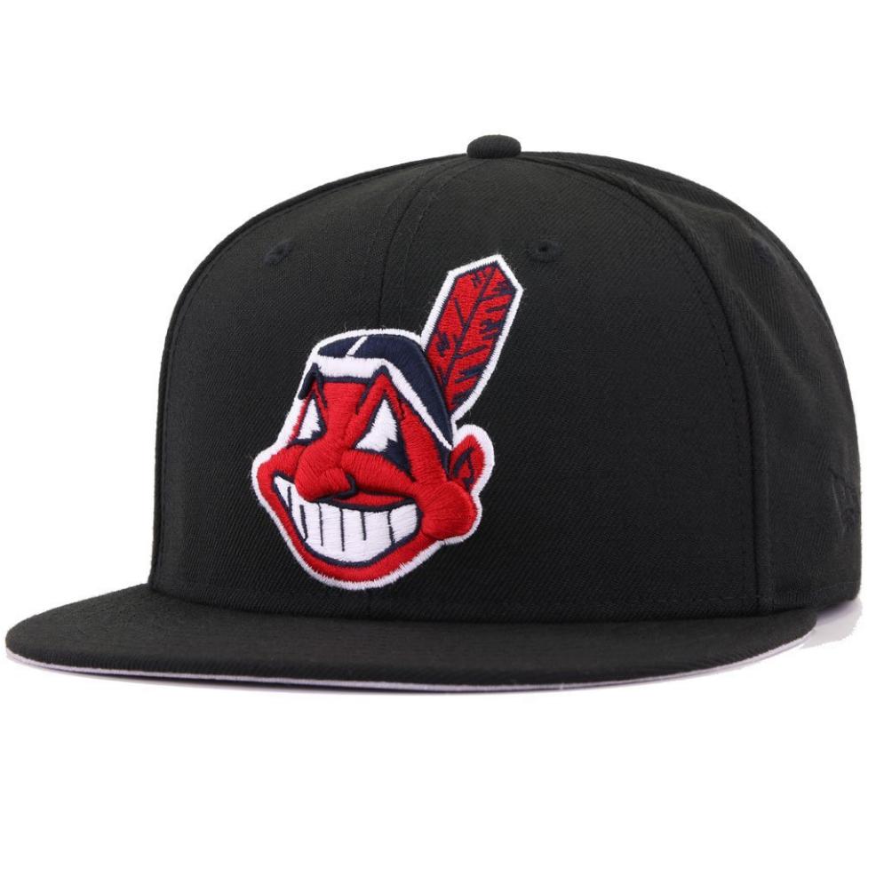 New Era Black & Red Chief Wahoo 59FIFTY Fitted Hat