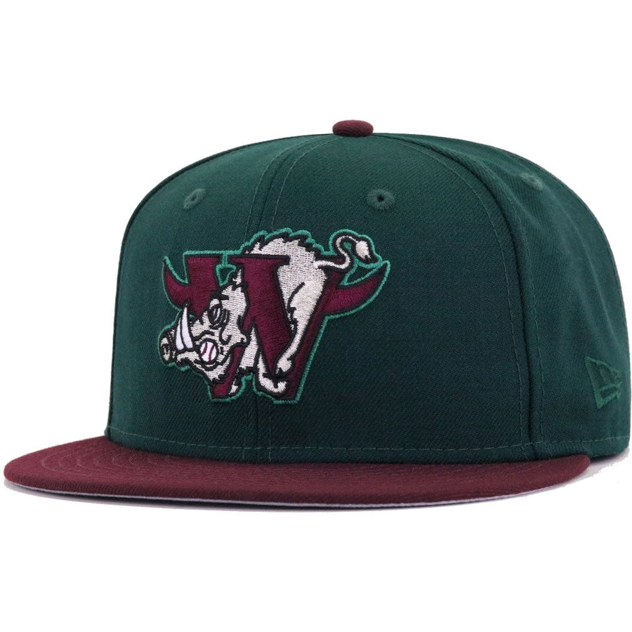 New Era Winston Salem Warthogs Dark Green Maroon 59FIFTY Fitted Hat