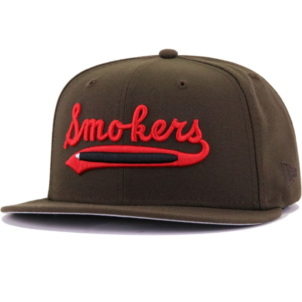 New Era Brown Tampa Smokers Walnut Cigar Room 59FIFTY Fitted Hat