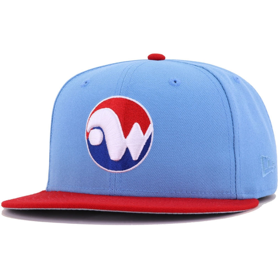 New Era Winnipeg Whips Sky Blue Scarlet 59FIFTY Fitted Hat