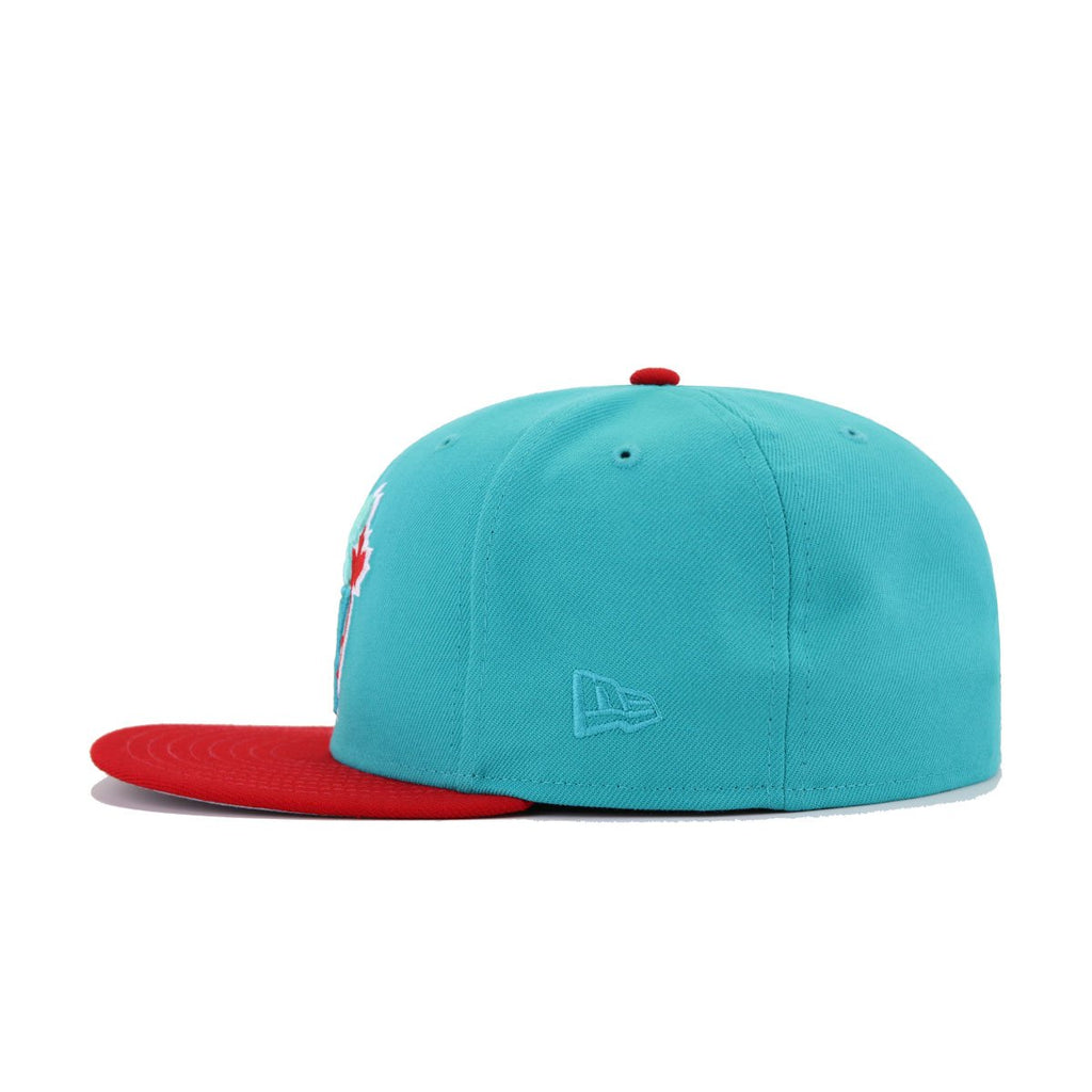 New Era Toronto Blue Jays Teal/Scarlet 59FIFTY Fitted Hat