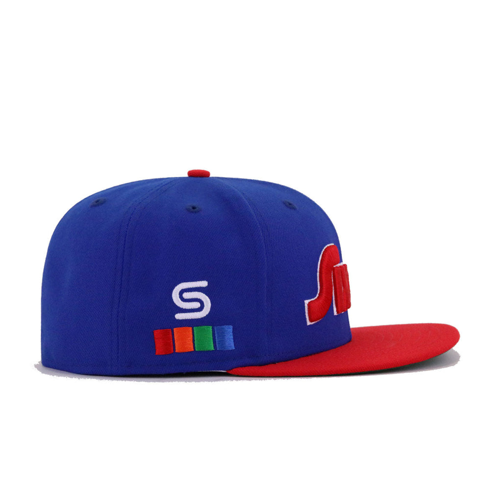 New Era Philadelphia 76ers Light Royal Blue /Scarlet Red 59FIFTY Fitted Hat