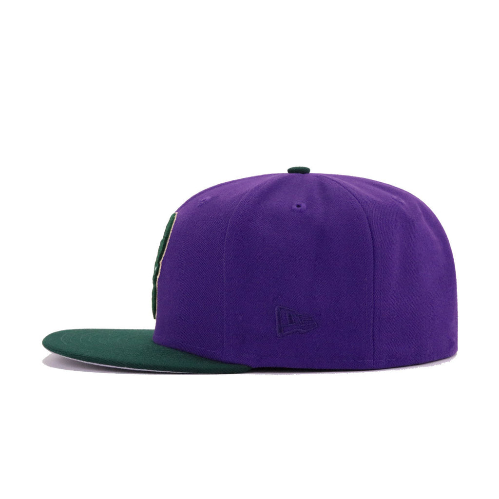New Era Milwaukee Bucks Purple /Dark Green 59FIFTY Fitted Hat