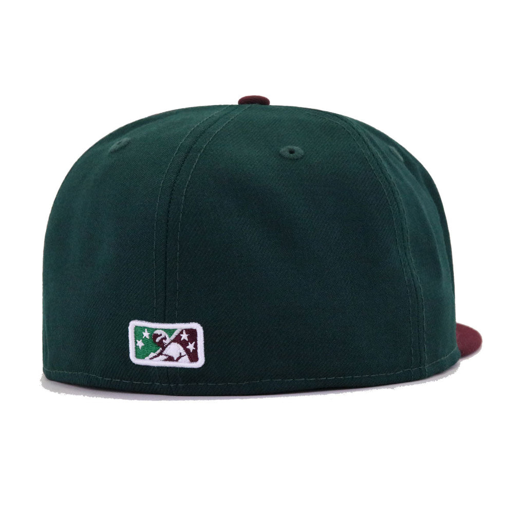 New Era Winston Salem Warthogs Dark Green Maroon 59FIFTY Fitted Hat