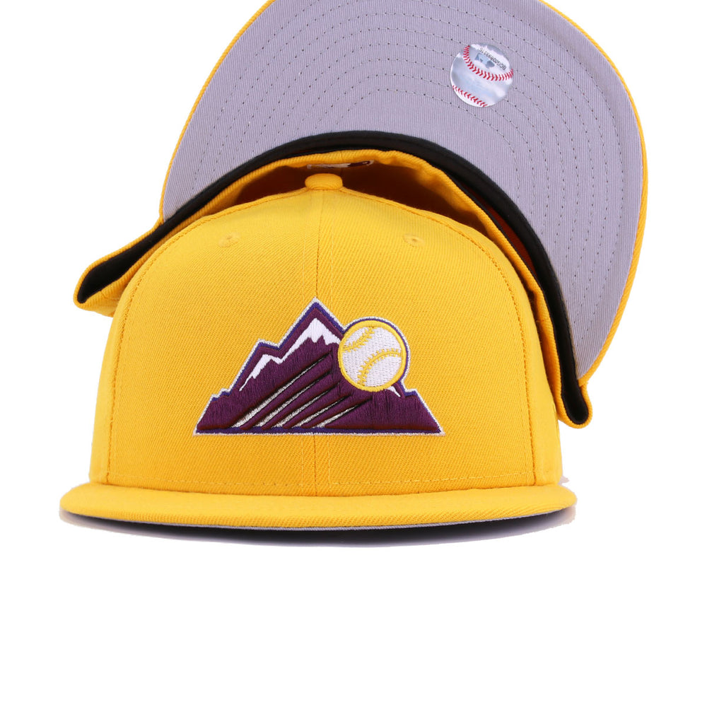 New Era Colorado Rockies Gold/Maroon Batting Practice 59FIFTY Fitted Hat