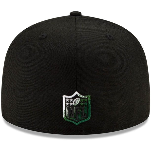 New Era Black New York Jets Logo Color Dim 59FIFTY Fitted Hat