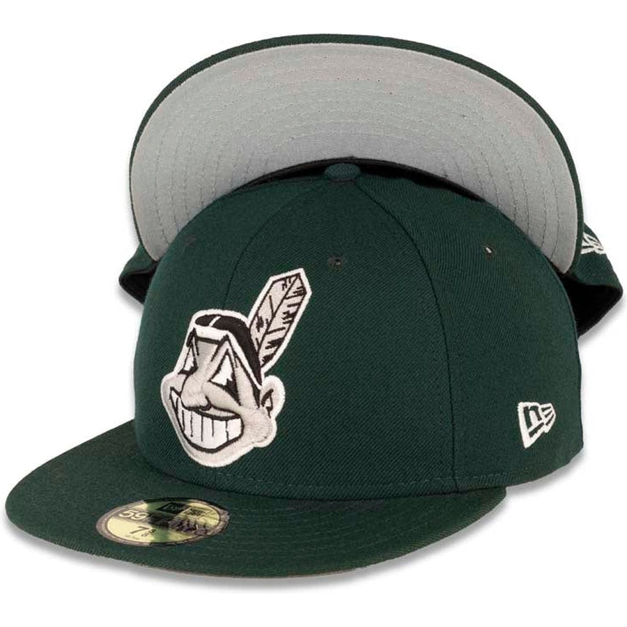 New Era Cleveland Indians Dark Green Chief Wahoo 59FIFTY Fitted Hat