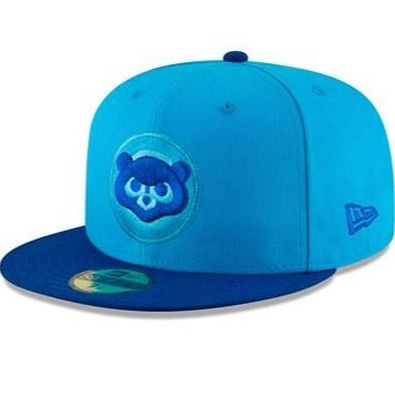 New Era Chicago Cubs Neon Light Blue On Field Players Weekend 59FIFTY Fitted Hat