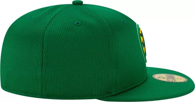 New Era Oakland Athletics Green Fitted Hat w/ Nike Dunk SB Brazil By Any Means Sneakers