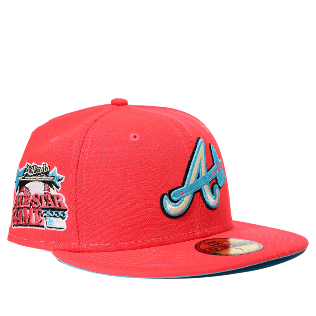 New Era Atlanta Braves Hot Pink/Teal 2000 All-Star Game 59FIFTY Fitted Hat
